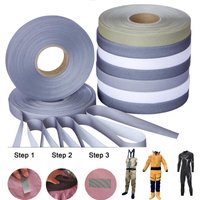 164 Feet Iron on Seam Sealing Tape T-2000X Hot Melt 3-Layer Waterproof Wetsuit Repair Patch for Clothing Wader Rain Jacket Pants