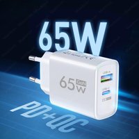 65W USB GaN Fast Charger PD Quick Charge Type C Charger Adapter For iPhone Samsung Xiaomi Huawei EU/US Plug Mobile Phone Charger
