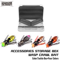 Kingdom Wasp Crawl Bait Set 4pcs 40mm 4.2g Floating Bionic Artificial Swimbaits Hard Wobblers with Storage Box for Bass Fishing