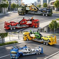Various styles of inertia heavy-duty semi-trailer flatbed trailer model toys children's gifts suitable for 3 years old and above