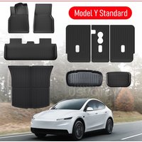 Floor Mats for 2026 2025 Tesla Model Y RWD AWD Trunk Mats Cargo Liner Frunk Backrest Mat Pads Accessories (Standard Models Only)