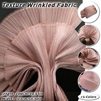 100X143Cm Metallic Pearlescent Miyake Pleated Fabric for Wedding Dress Making Stage Decoration Diy Craft and Styling Material