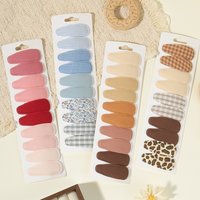 10PCS/Set Sweet and Lovely Children BB Hair Clips Printed Anti Slip Liu Seaside Clip BabyGirl Child Wearing Decorative Hair Clip