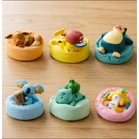 6pcs Pokemon Anime Pikachu Eevee Poket Gift Pokemon Starry Dream Series Action Figures Bulbasaur Snorlax Monster Model Toy