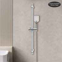 Shower Slide Bar,304 Stainless Steel Wall Mount Shower Rail Head Slider Holder,360° Rotatable and Height-adjustable Design