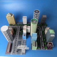 Diorama 1:300 City Street Miniature Building Model Sand Table Scene Outland Railway Layout Street Building Scene Model Toy Gift