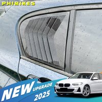 For BMW 1 Series F20 118i 120i Hatchback 2011-2019 Car Rear Louver Window Side Shutter Cover Trim Sticker Vent Scoop ABS Carbon