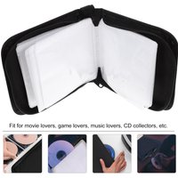 80 Pieces Cd Binder Dvd Case Holder ganizer Cd Storage Case Non Woven Polypropylene Travel Box Cd Bag Blue With Zipper Closure