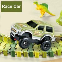 1/2/3pcs Universal Plastic Rail Car Toys fit for Dinosaur Assembly Bend Flexible Racing Track Toys for Children Gifts