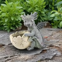 Dragon Planter Eggshell Planter Resin Plant Pots Indoor for Outdoor Window Garden Balcony Desk Nursery Gardening Lovers