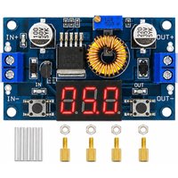 Estardyn XL4015 DC-DC 5A 75W Adjustable Step Down Buck Converter CC CV Module with Red Voltmeter for LED Driver &Battery Charger