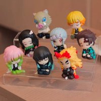 New In Stock Demon Shoulder To Shoulder Sitting Posture Blind Box Kawaii Kamado Action Figure Desktop Decor Fans Surprise Gifts