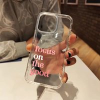 Phone Case For iPhone 17 16 15 14 13 12 11 Pro Max XS X XR 7 8 Plus SE2 Wth Pink Lettering Inspirational Aesthetic Design Cover