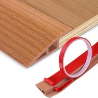 1pc 1m/39.37in PVC Threshold Ramp Self-Adhesive Floor Transition Strip Non-slip Doorways Carpet Tile Edge Reducer