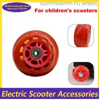 Thickened wear-resistant and anti twist skateboard PU wheel 100mmx48mm wine red, suitable for children's twisted skateboard