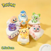 Cute Pokemon Pikachu Squirtle Plush Keychain Cartoon Anime Soft Stuffed Doll Pendant Backpack Charms Kids Holiday Gifts
