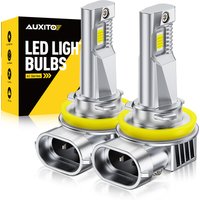 AUXITO 2 Stück 12000LM H11 H8 H9 LED-Scheinwerferlampen, lüfterlos, 6500 K, Weiß, 9005 HB3, Fern- und Abblendlicht, 9006 HB4, Fahrzeuglicht-Fahrlampe