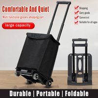 2/4-wheeled small truck with foldable pull rod, portable shopping cart, household grocery cart, small pull cart, luggage cart