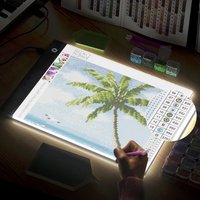 A2/A3/A4/A5 LED Light Pad for Diamond Painting Kits, USB Powered Adjustable Brightness Diamond Art Light Board with Accessorie