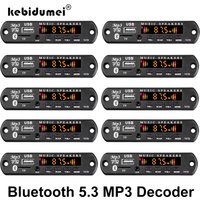 KEBIDUMEI Wireless Bluetooth 5.0 9V-12V MP3 WMA Decoder Board Car Audio USB TF FM Radio Module Color Screen MP3 Player