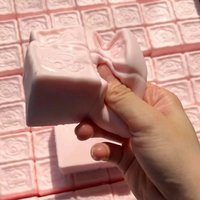 Kawaii Slow Rising Squishy Strawberry Chocolate Milk Cube Cake Bread Pinch Fidget Toy Fluffy Sensory Tension Relief Calming Toy
