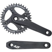 AliExpress NONE HASSNS XT 104BCD MTB Square Hole Crankset Single-disc Crankset Aluminum Alloy Lightweight Crankset