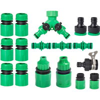 Garden Tap Quick Connector 1/2" 3/4" Male Female Thread Nipple Joint 1/4" Hose Repair Irrigation Water Splitters Tools
