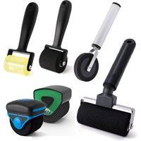 FOSHIO Car Vinyl Wrap Pressing Roller Handle Soft Rubber/Sponge Wheel Roller for Carbon Paint Films Stickers Wallpaper Crafts