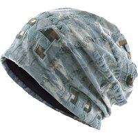 Vintage Distressed Tie-dye Beanie Women Foam 3D Letter Printing Hats Men Spring Fall Skullies Beanies Winter Warm Fleece-lined