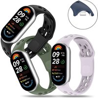 For Xiaomi Band 10 9 8 Silicone Watch Strap Sport Breathable Smart Watchband Replacement Bracelet for Xiaomi MiBand 8 9 10 Strap