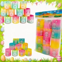 12/24/36 Pcs Easter Bunny Spring for Easter Birthday Carnival Party Favor Bags Pinata Treasure Box Basket Filler School Reward