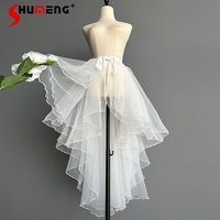 Japanese Lolita Dance Gauze Skirt Glass Texture One-piece Big Pendulum Mesh Apron Kawaii Medium And Long With Trailing Skirts