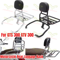 Rear Luggage Rack Folding Shelves Backrest Rear Back Pad Luggage Rack Motorcycle Accessories For Vespa GTS 300 GTV 300 2012-2024