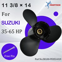 11 3/8X14 Outboard Propeller For Suzuki 35hp 40hp 50hp 55hp 60hp 65hp Motor Aluminum Screw 3 Blade 13 Spline Marine Engine Part