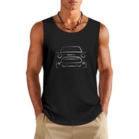 Mini Cooper S - Vector Graphic, Tank Top sports clothes for men Sleeveless top sleeveless t-shirts for men
