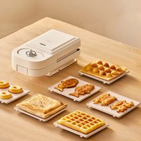 650W Sandwichera Electrica Multifunction Waffle Maker Bubble Egg Cake Toaster Automatic Breakfast Non-Stick Waffle Machine 220V
