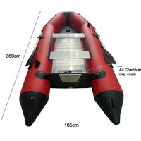 MC330-6 11 ft Dinghy Boats Inflatable Boat Aluminum Floor Assault Sport Zodiac Pontoon Boat for Adults With Keel and Transom