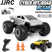 JJRC Q208 RC Car 2.4G Tesla Cyber Off-Road Truck LED Lights Futuristic Technology Vibe Toys for Children And Adults Gift