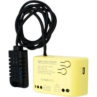 Intelligent 1CH Zigbee Tuya Switch With Temperature Humidity Sensor Real-time Monitoring Thermostat Dry Contact Alexa Compatible