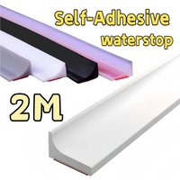 2/1/0.5m Self Adhesive Waterproof Bathroom Shower Barrier Bathroom Water Stopper Guard for Dry and Wet Separation