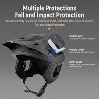 AliExpress NONE MTB Racing Sports Off-road Riding Helmet Adjustable Head Circumference Lightweight Design Thickened EPS Foam Bicycle Half Helmet