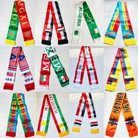 2026 USA MexicoNetherlands scarf flag 14x135cmDouble-sided Printed Satin Iraq Haiti France scarf flag