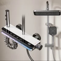 Bestseller Shower Shower Set, Gun Gray All-copper Thermostatic Shower, Bath, Digital Ambient Light, Pressurized Nozzle Bathroom