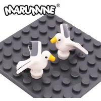 Marumine 15PCS Seagull with Pattern Bird Animal Nature MOC Build Brick Parts 12891 pb01 Construction Classic Block Accessories