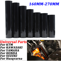 Universal 160mm 178mm 202mm 225mm 248mm Carbon Fiber Front Fork Guard Wrap Cover For Most Motocross Dirt Bike Motorcycle Parts