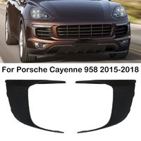 For Porsche Cayenne 958 2015-2018 Left Right Front Bumper Fog Light Grilles Frame Trim Air Guide Trim 95850594500 95850594600