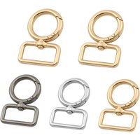 5Pcs 13-38mm Metal Swivel Lobster Clasp Bag Strap Spring Snap Buckle Carabiner Keychain Webbing Clasps Accessories
