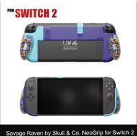 Savage Raven by Skull & Co. NeoGrip with Replaceable Ergonomic Grip Protective Case for Nintendo Switch 2 NS2 Game Console