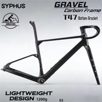 Syphus 2026NEW T1100 Carbon Gravel Frame T47 Carbon Bicycle Cyclocross Frame 700*50C Gravel Frame Bike Disc Brake Frame