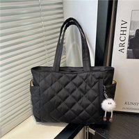 Women Diamond Quilted Messenger Bag Multi Pockets Large Capacity Casual Nylon Cotton Shoulder Tote Handbag Daily Purse Bolsos